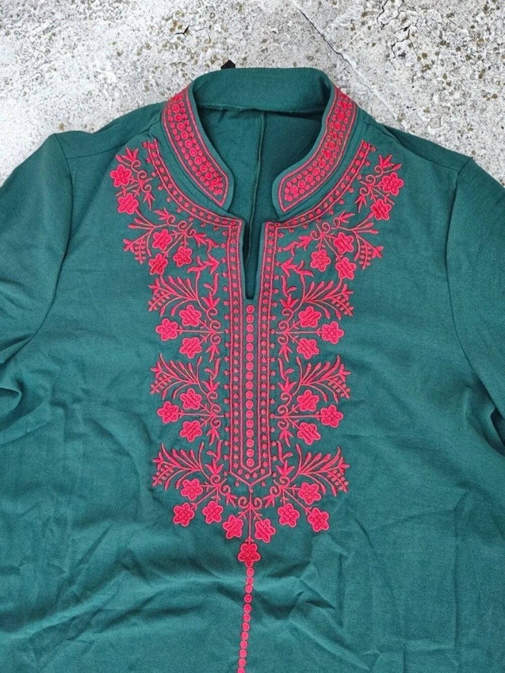 Women Dress Elegant Embroidered Arabian Gown Abaya Long Dress Burkha Size XL - Picture 7 of 12